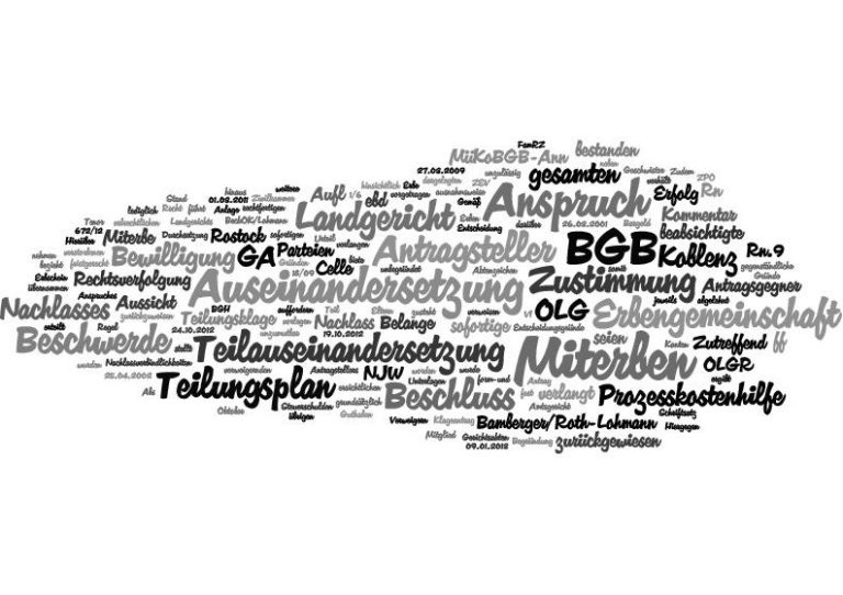 Erbengemeinschaft Teilauseinandersetzung