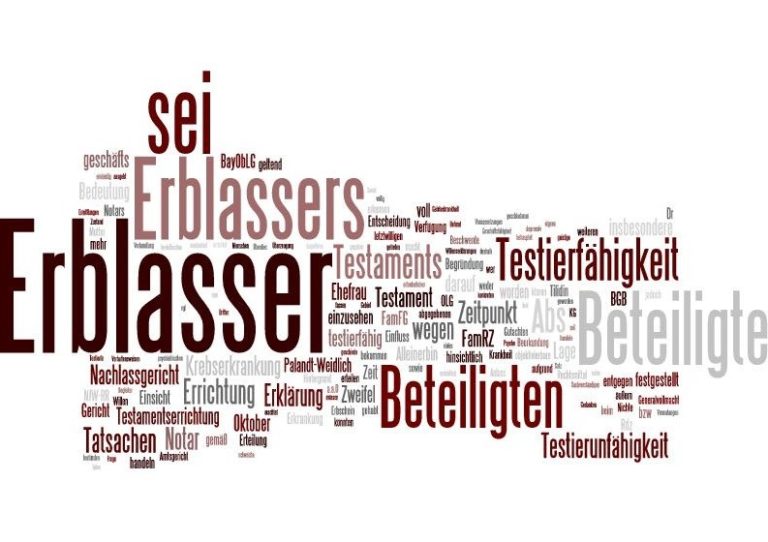 Testierunfähigkeit objektivierbare Tatsachen