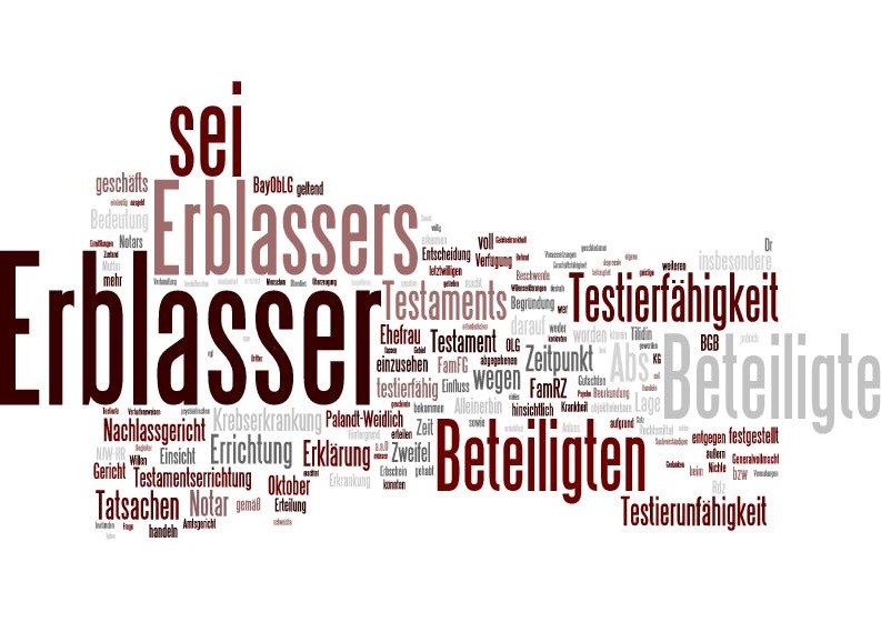 Testierunfähigkeit objektivierbare Tatsachen