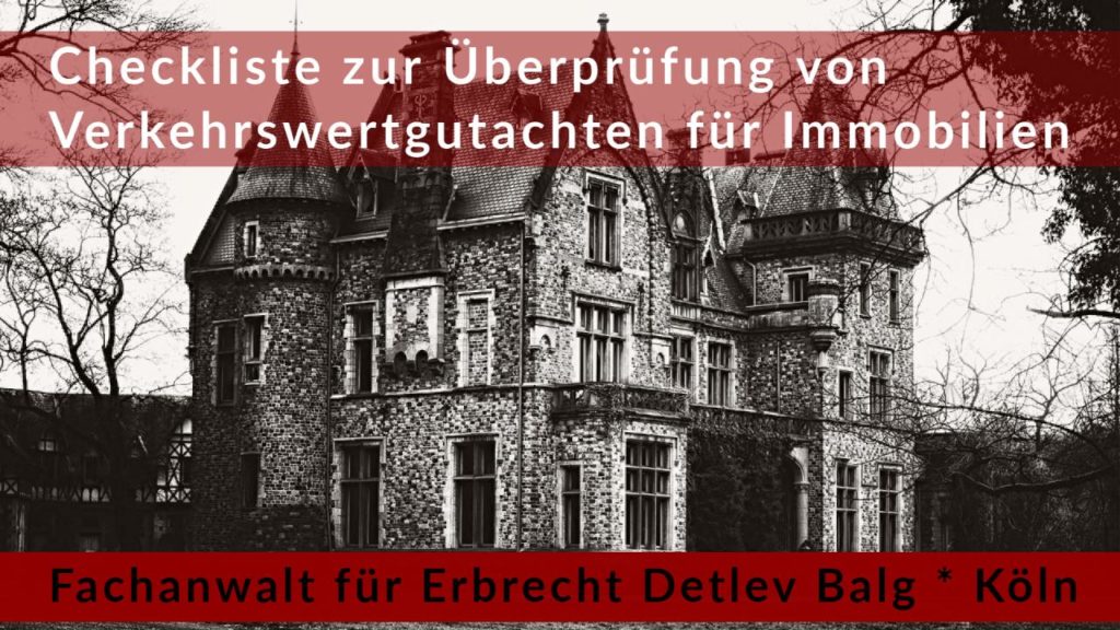 Checkliste Verkehrswertgutachten: Überprüfung von Verkehrswertgutachten für Immobilien