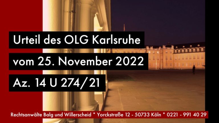 Erblasser Eigeninteresse Nießbrauch | Eigeninteresse des Erblassers an der lebzeitigen Einräumung des Nießbrauches an einer Immobilie zu Gunsten des Lebenspartners | OLG Karlsruhe Urteil vom 25. November 2022 Aktenzeichen 14 U 274/21