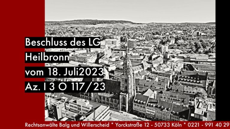 Vermächtnis Belastung Verzug | Auch wer durch den Tod einer ihm nahestehenden Person psychisch belastet ist, kann bei der Erfüllung eines Vermächtnisses in Verzug geraten Beschluss des LG Heilbronn vom 18. Juli 2023 Aktenzeichen: I 3 O 117/23